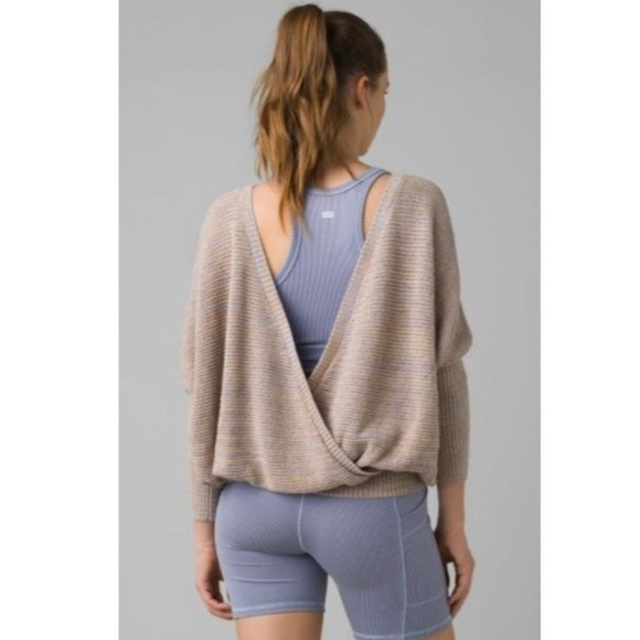 Prana Coronet Sweater, Dark Gray M #466 - Picture 2 of 14